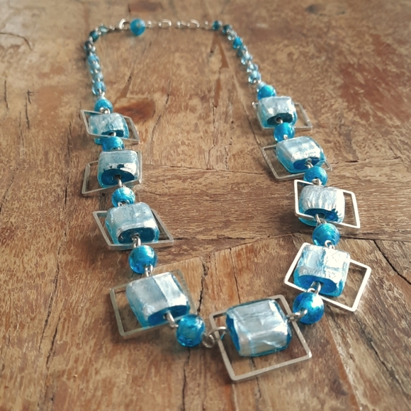 Handmade Glass Bead Necklace - Picture 2 of 7